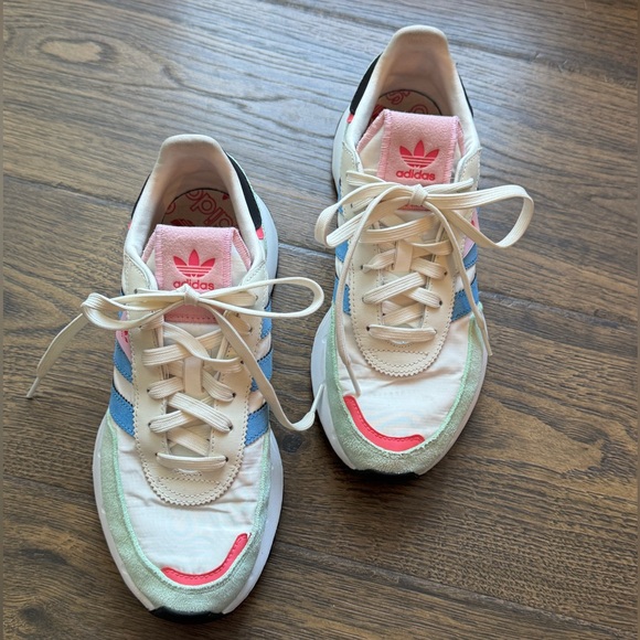 Adidas Retropy F2 Women's Shoes - Mint, Pink, and Blue - Picture 4 of 6